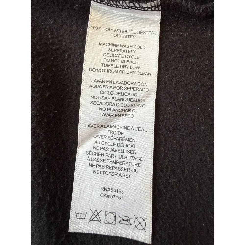 Calvin Klein Performance Fleece Vest Woman’s Black Size Small Zipper Winter - Picture 12 of 12